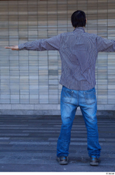 Whole Body Man T poses White Casual Slim Standing Street photo references